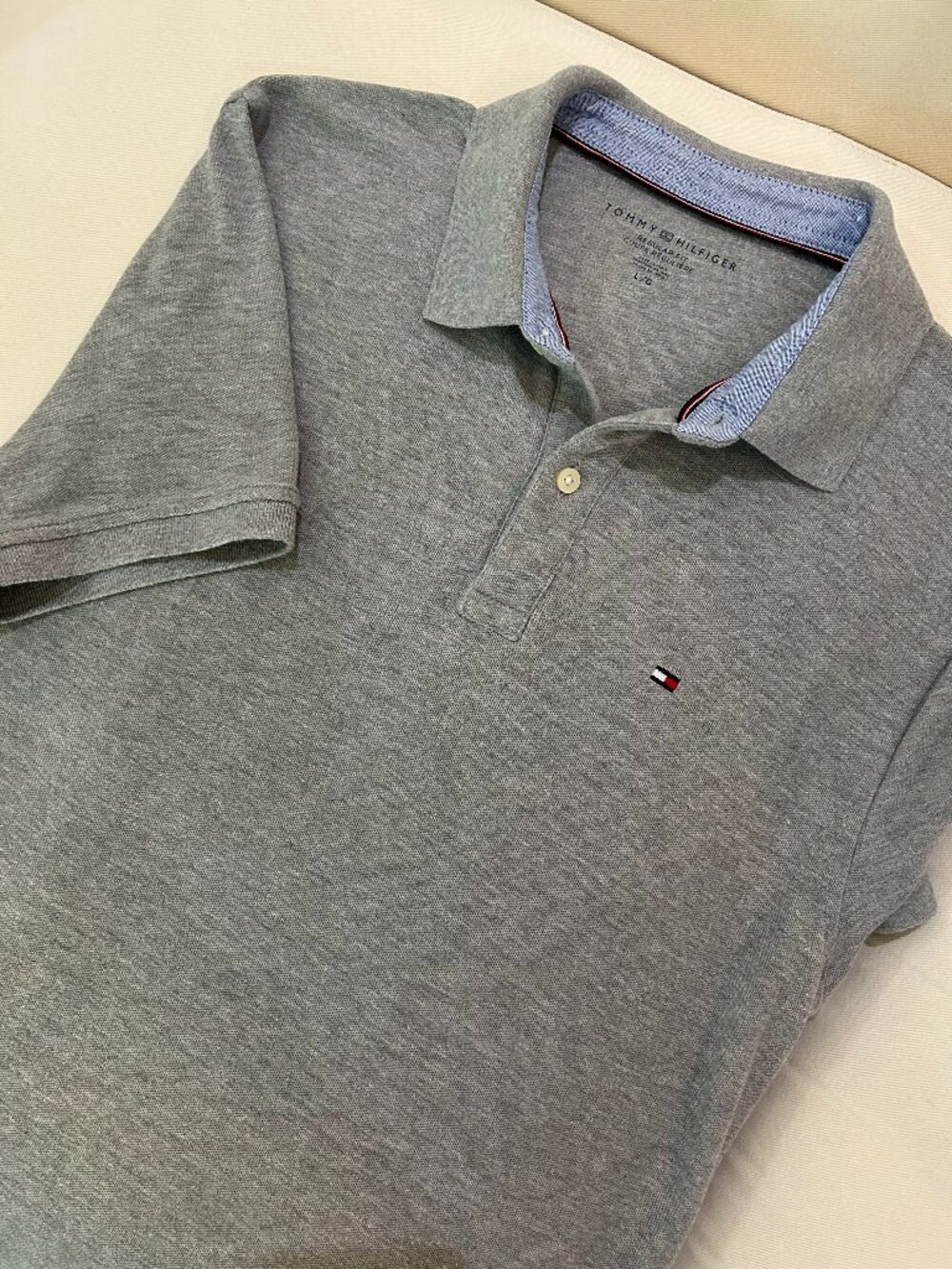 Tommy Hilfiger Grey Polo Size L
